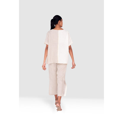 Kaveri Off White Gilded Edge Co-Ord (Set of 2)
