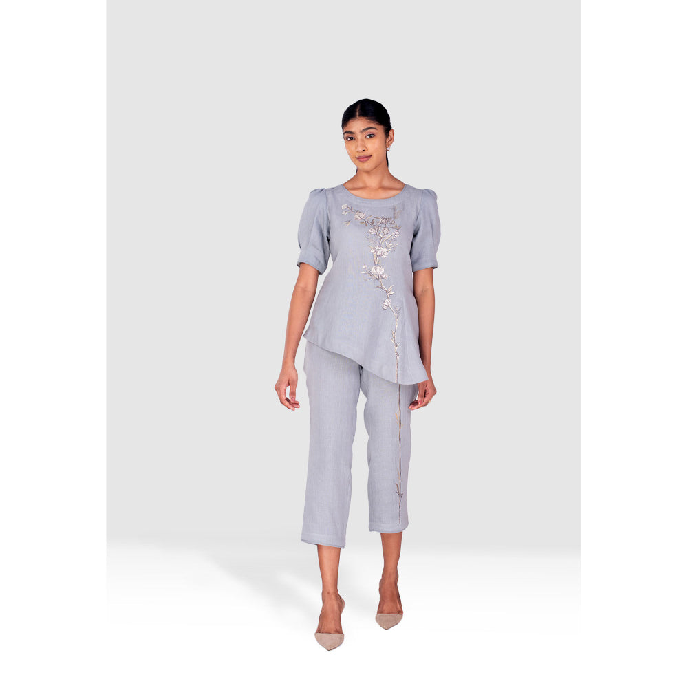 Kaveri Blue Vine Line Co-Ord (Set of 2)