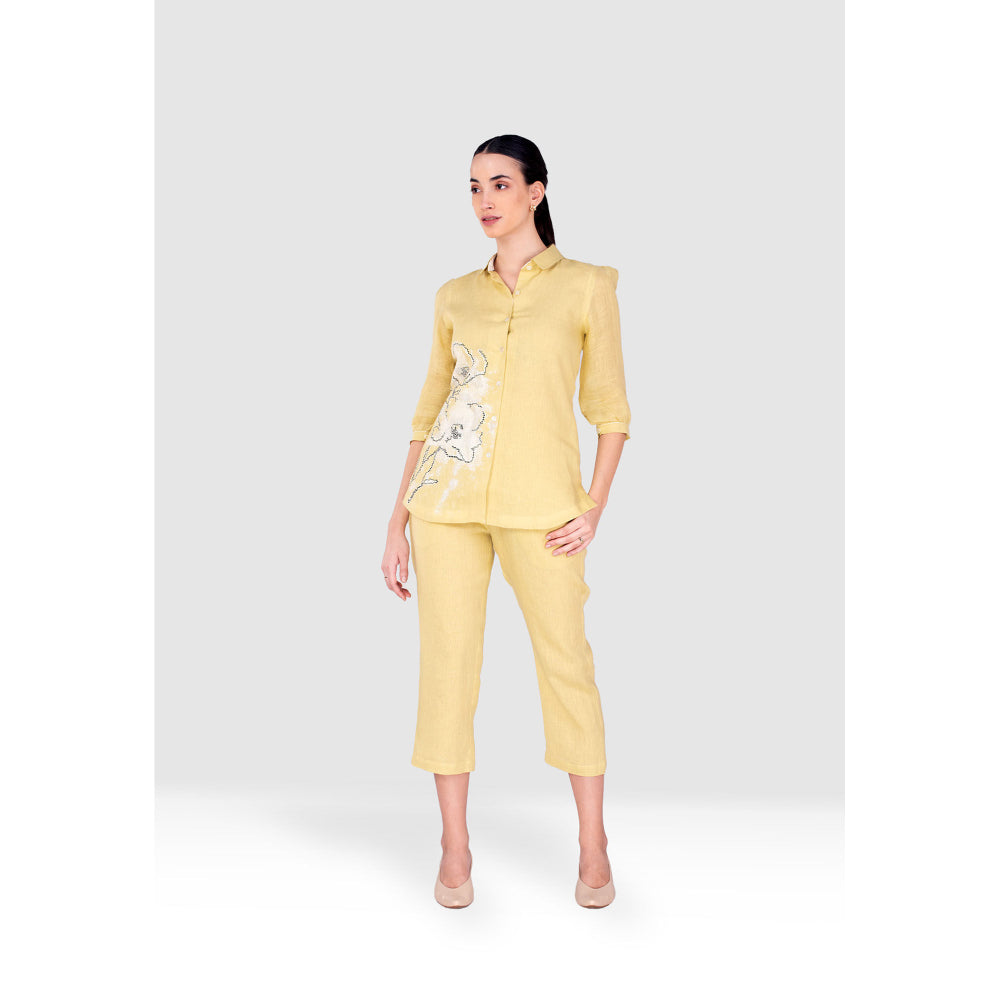 Kaveri Yellow Pindrop Co-Ord (Set of 2)