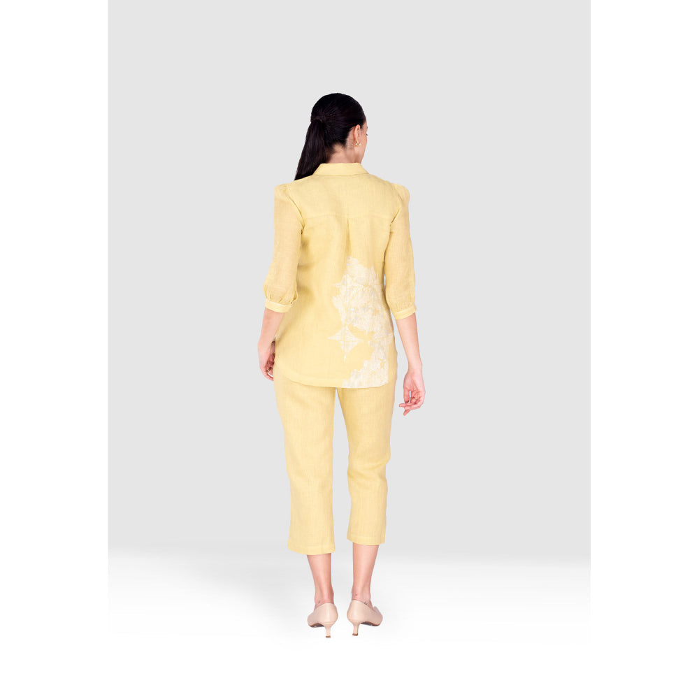 Kaveri Yellow Pindrop Co-Ord (Set of 2)