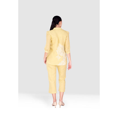 Kaveri Yellow Pindrop Co-Ord (Set of 2)