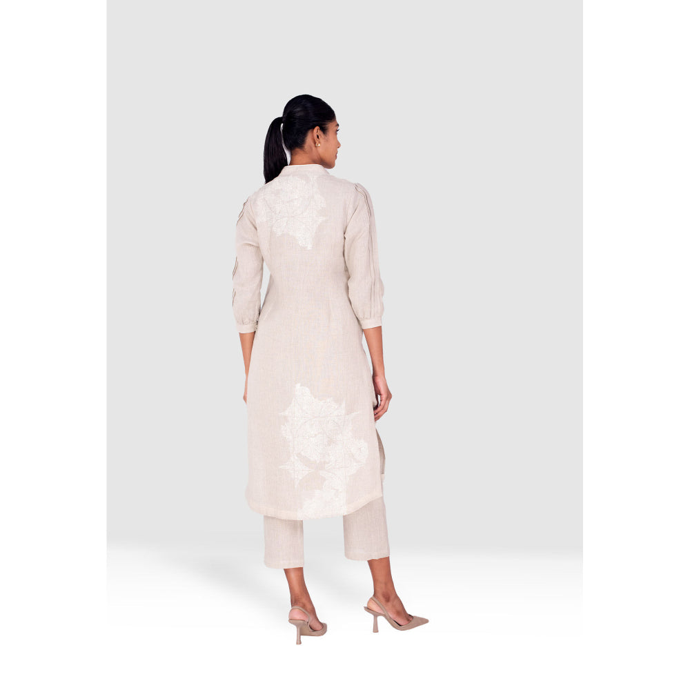 Kaveri Pink Pindrop Kurta with Pant (Set of 2)