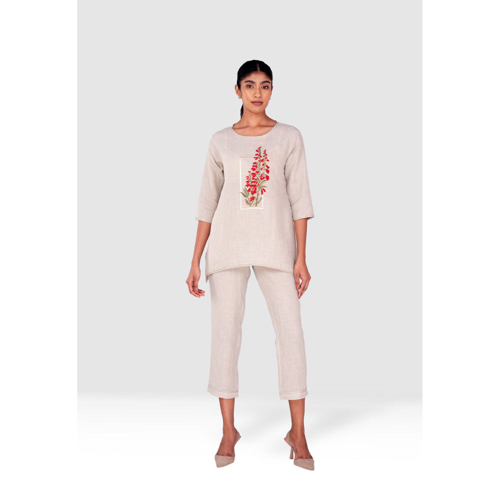Kaveri Nude Flute Pipes Talia Co-Ord (Set of 2)