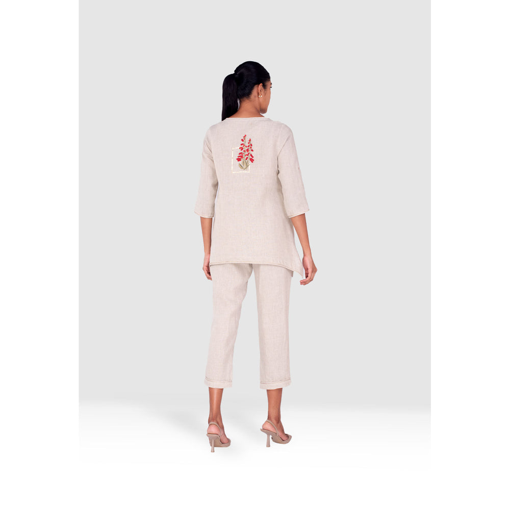 Kaveri Nude Flute Pipes Talia Co-Ord (Set of 2)