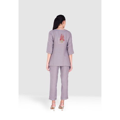 Kaveri Purple Flute Pipes Talia Co-Ord (Set of 2)