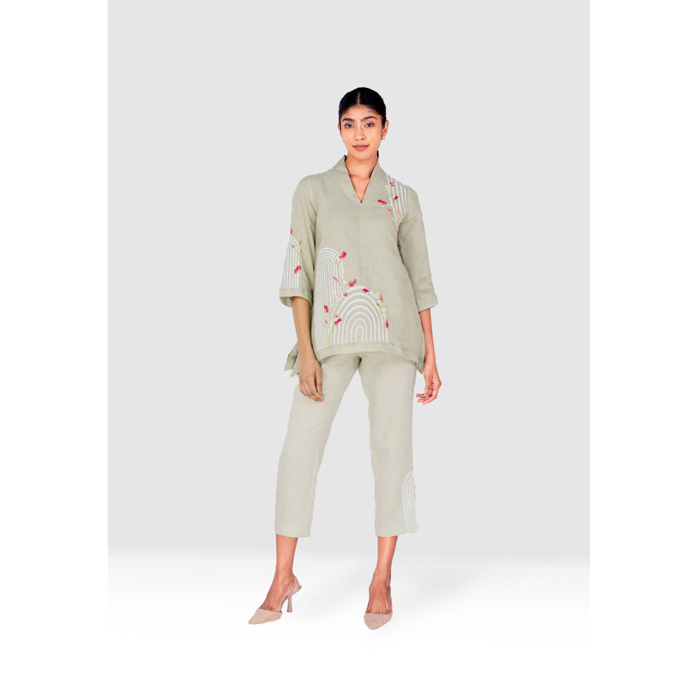 Kaveri Green Arch Maze Talia Co-Ord (Set of 2)