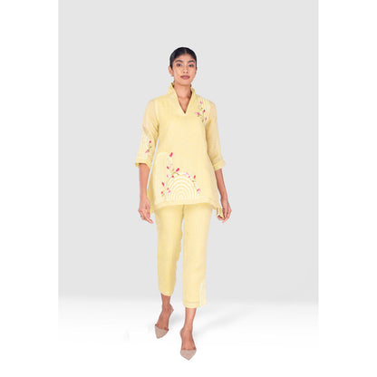 Kaveri Yellow Arch Maze Talia Co-Ord (Set of 2)
