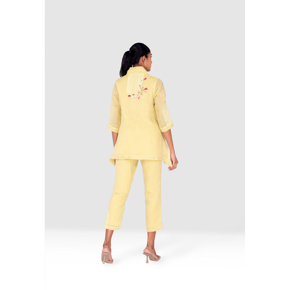 Kaveri Yellow Arch Maze Talia Co-Ord (Set of 2)
