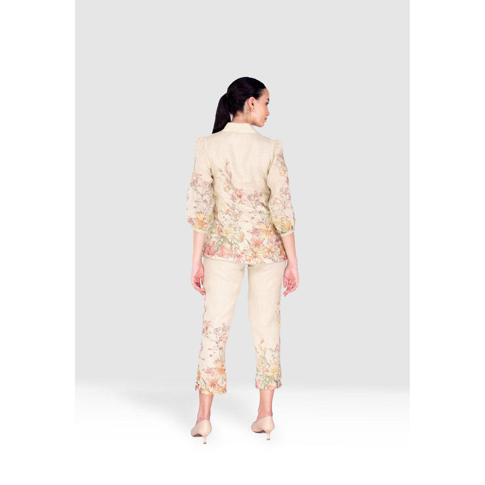 Kaveri Beige Candy Blossom Tree Co-Ord (Set of 2)