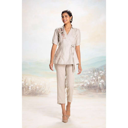 Kaveri Taupe Tsukiyama Ira Co-Ord (Set of 2)