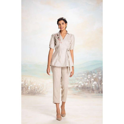 Kaveri Taupe Tsukiyama Ira Co-Ord (Set of 2)