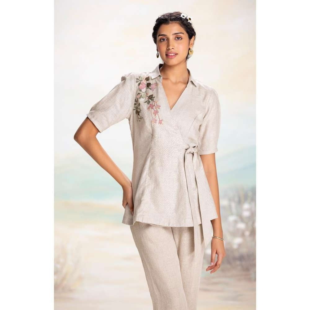 Kaveri Taupe Tsukiyama Ira Co-Ord (Set of 2)