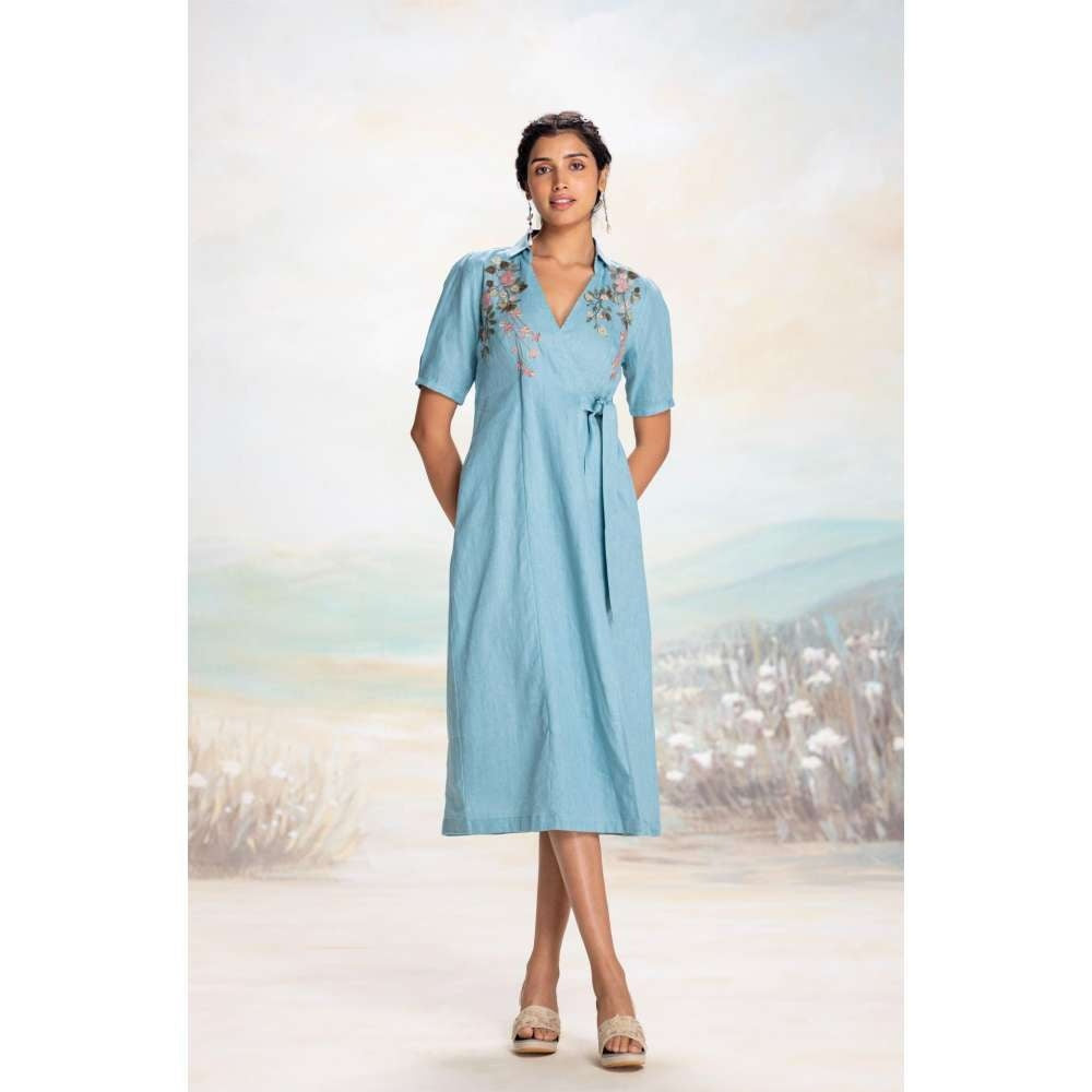 Kaveri Blue Tsukiyama Ira Dress