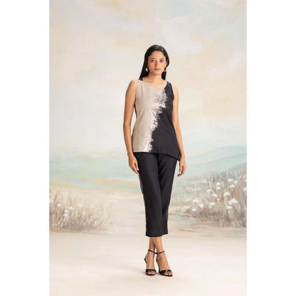 Kaveri Black Sound Wave Co-Ord (Set of 2)