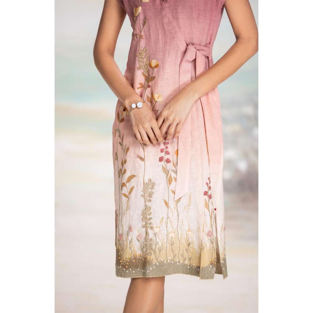Kaveri Pink Landscape Dress