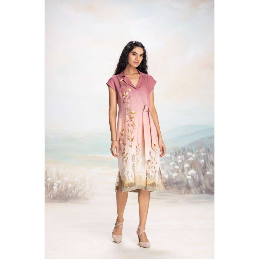 Kaveri Pink Landscape Dress