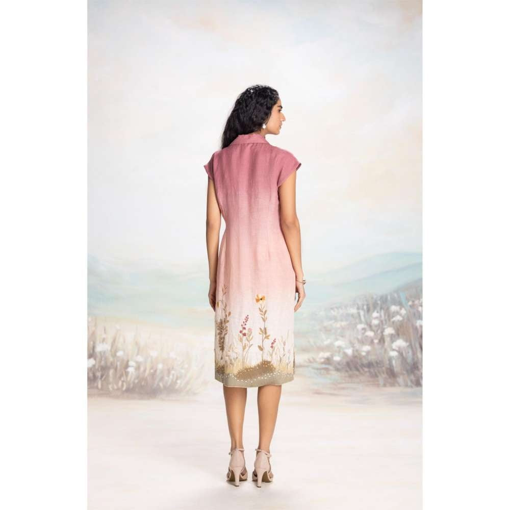 Kaveri Pink Landscape Dress