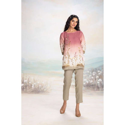 Kaveri Pink Landscape Mona Co-Ord (Set of 2)