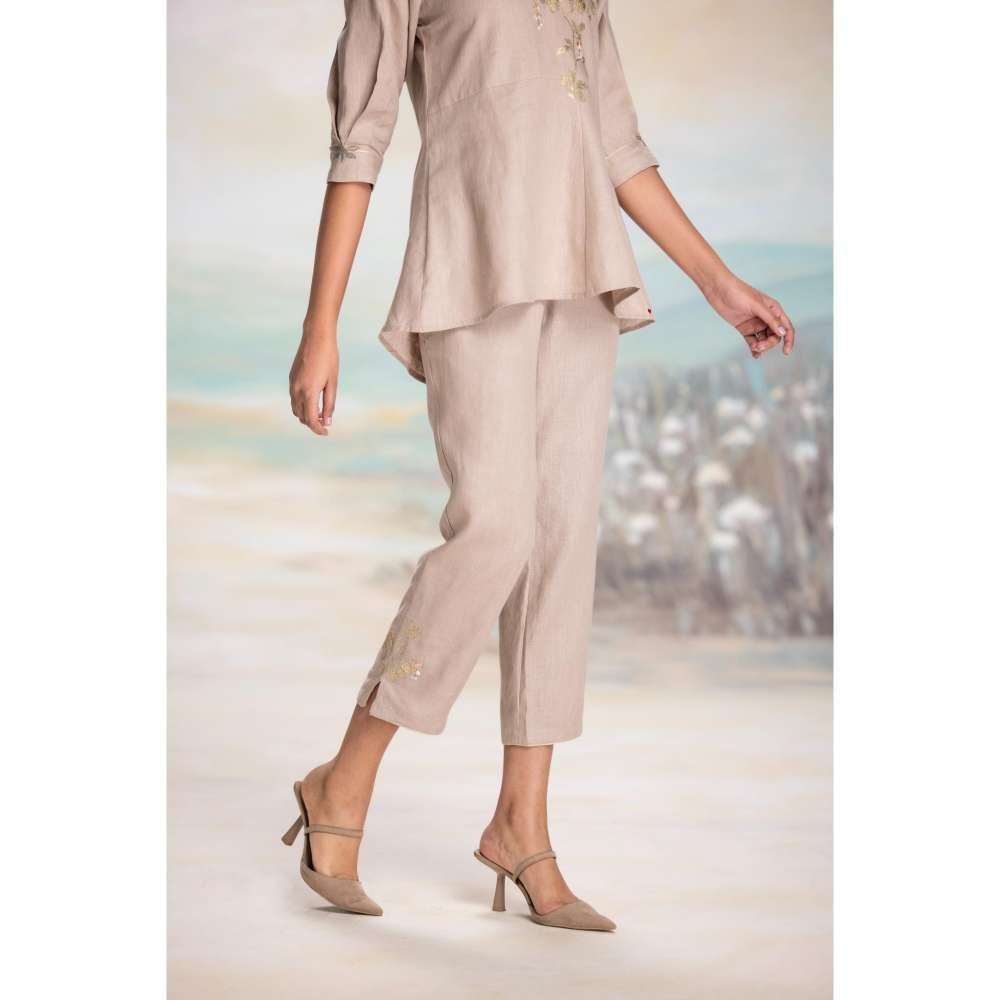 Kaveri Pink Leaf Co-Ord (Set of 2)