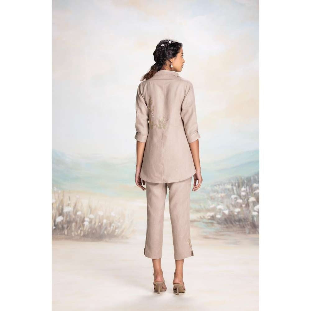 Kaveri Pink Leaf Co-Ord (Set of 2)