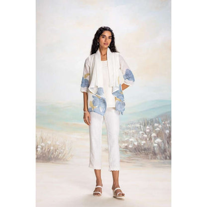 Kaveri Blue Bubble Flower Zoro Co-Ord (Set of 2)