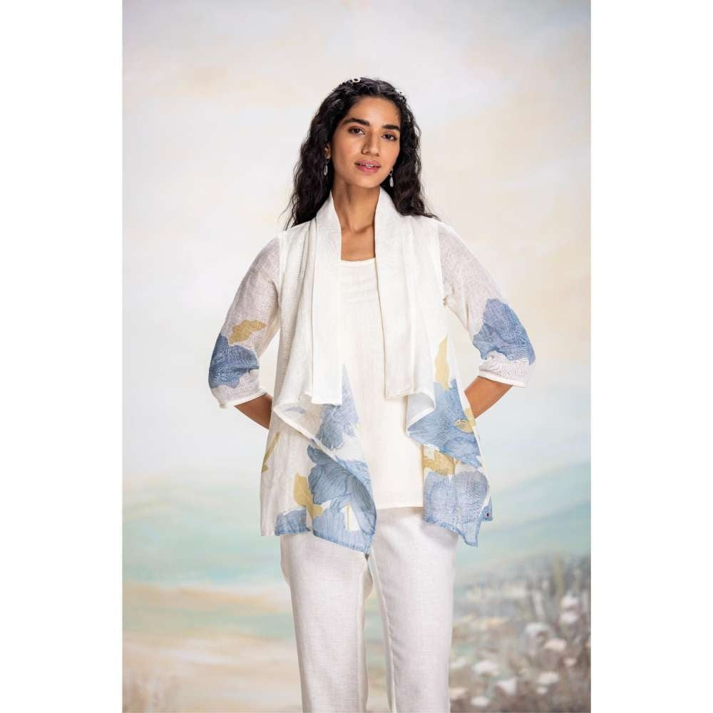 Kaveri Blue Bubble Flower Zoro Co-Ord (Set of 2)