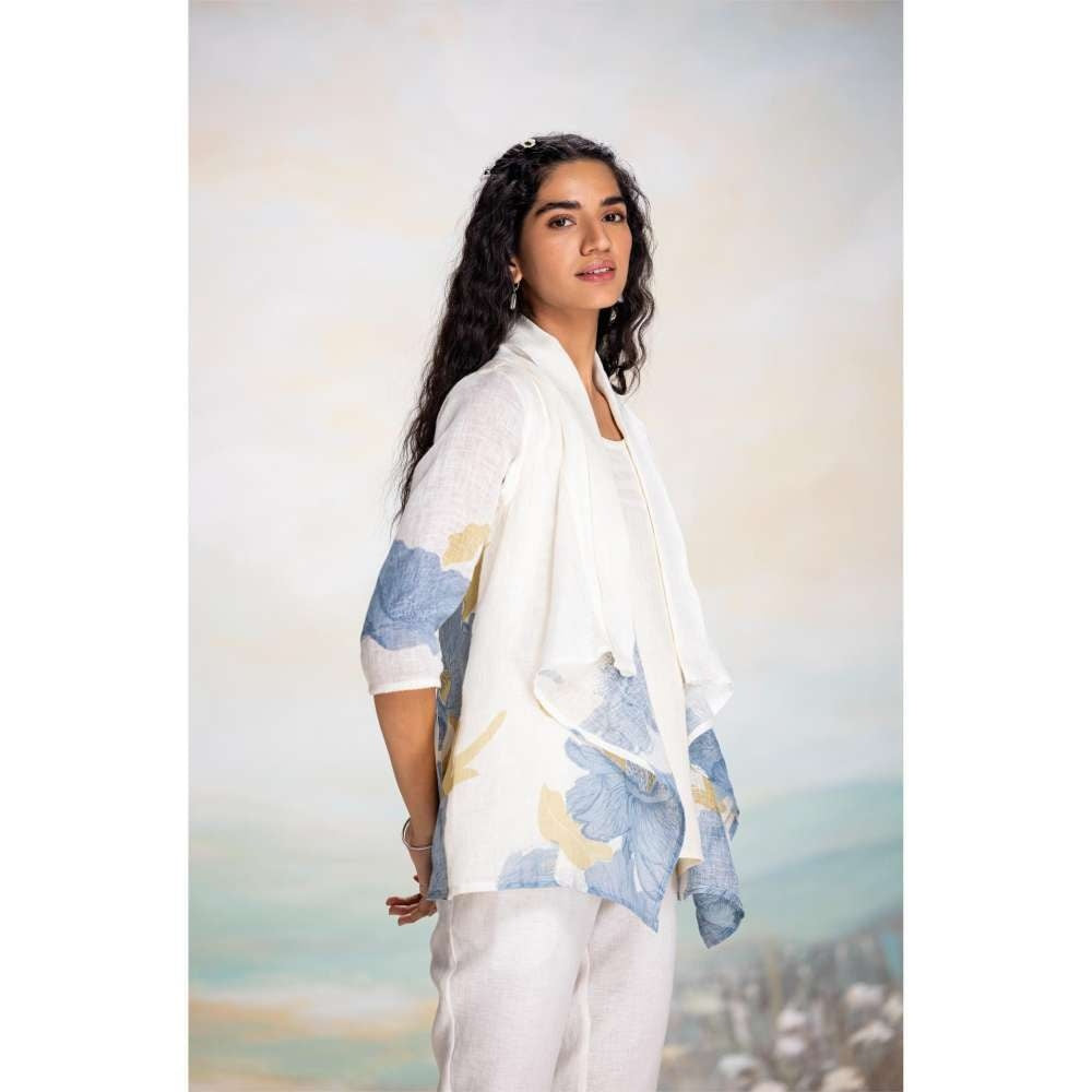 Kaveri Blue Bubble Flower Zoro Co-Ord (Set of 2)