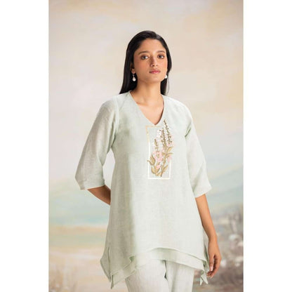 Kaveri Green Flute Pipes Singapore Sling Co-Ord (Set of 2)