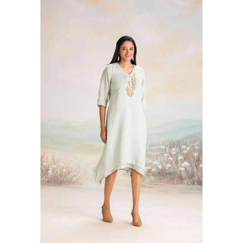 Kaveri Green Flute Pipes Singapore Sling Dress