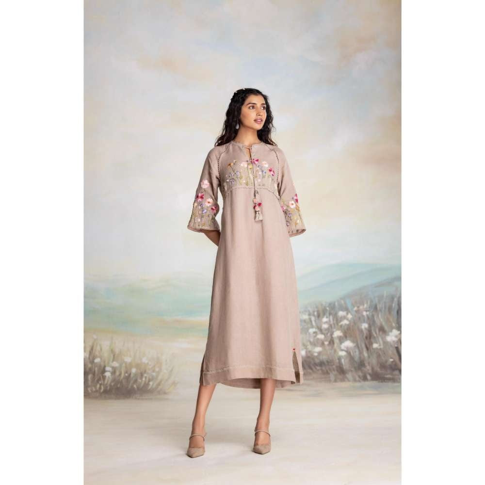 Kaveri Taupe Meet Me In The Meadow Dress