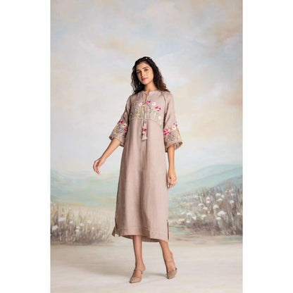 Kaveri Taupe Meet Me In The Meadow Dress