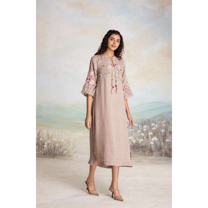 Kaveri Taupe Meet Me In The Meadow Dress