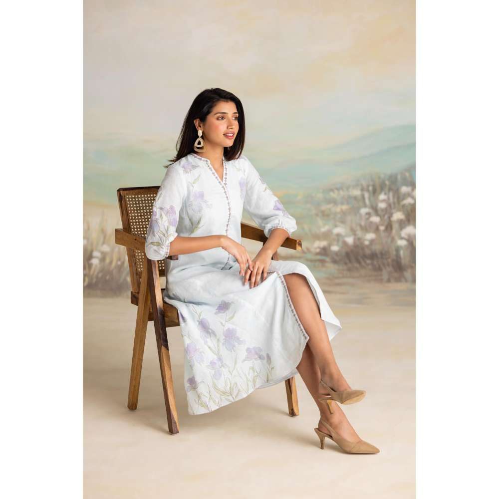 Kaveri Blue Iris Midi Dress