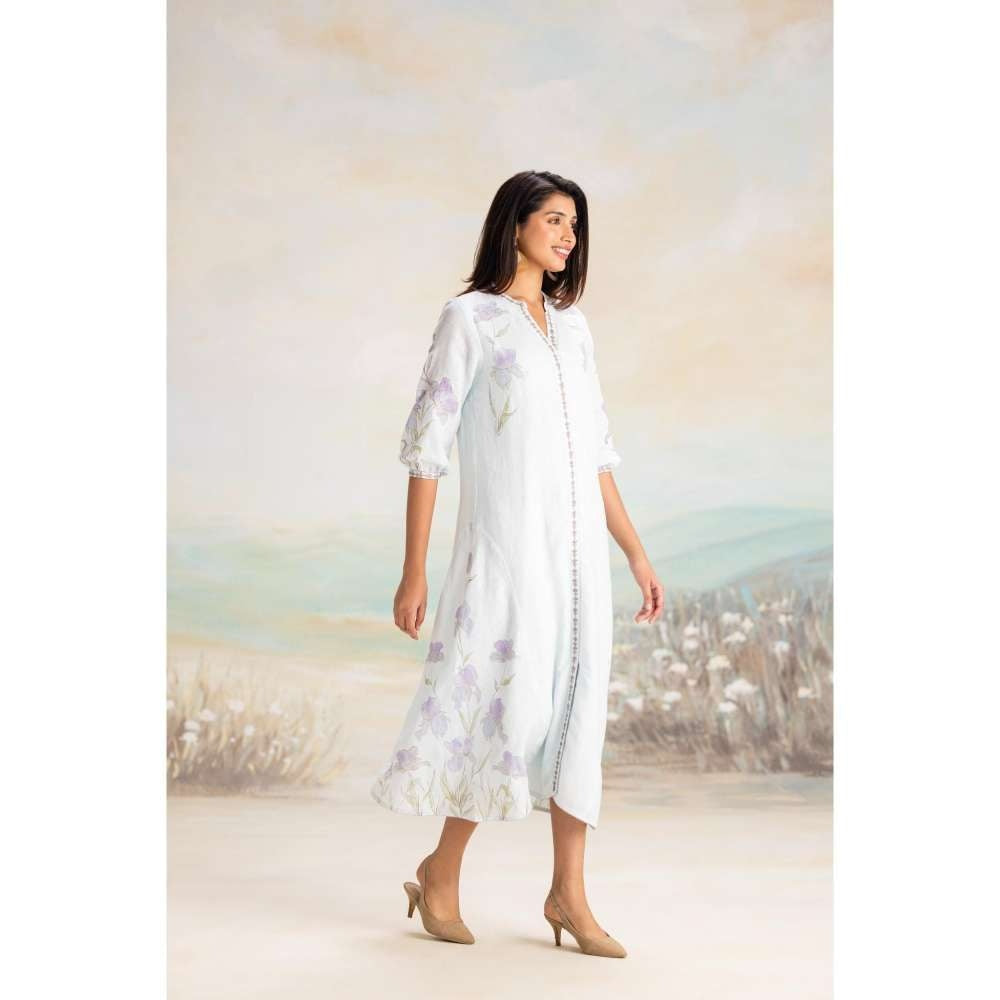 Kaveri Blue Iris Midi Dress