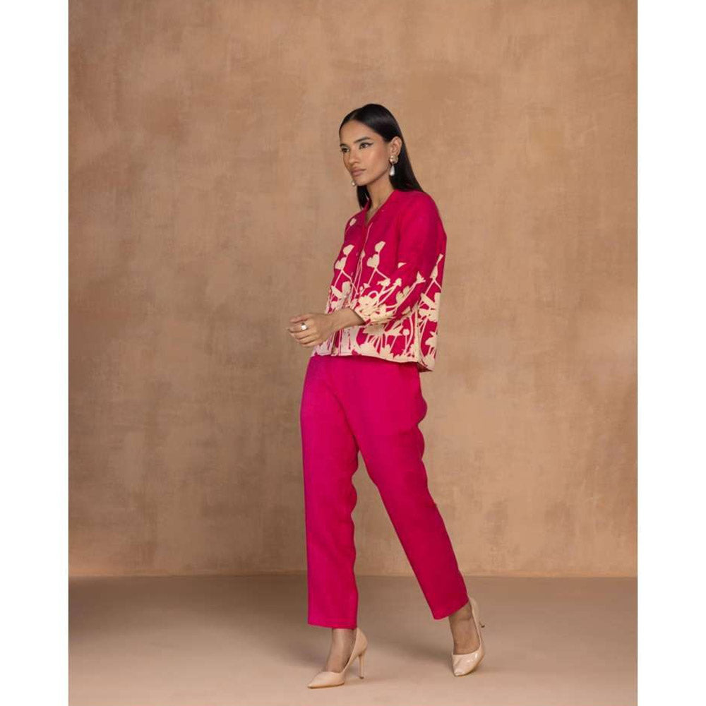 Kaveri Pink Floral Ballet Co-Ord (Set of 2)