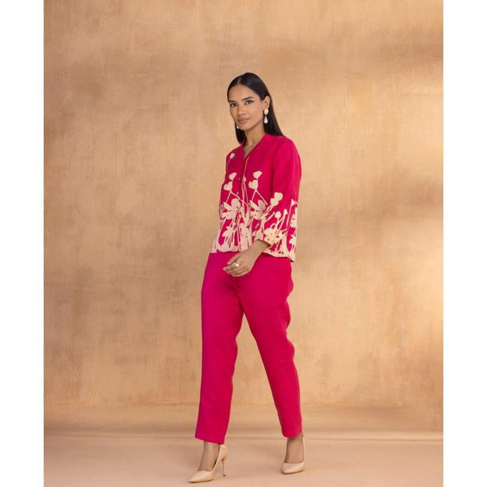 Kaveri Pink Floral Ballet Co-Ord (Set of 2)