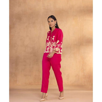 Kaveri Pink Floral Ballet Co-Ord (Set of 2)