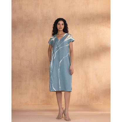 Kaveri Blue Quantum Theory Wave Dress