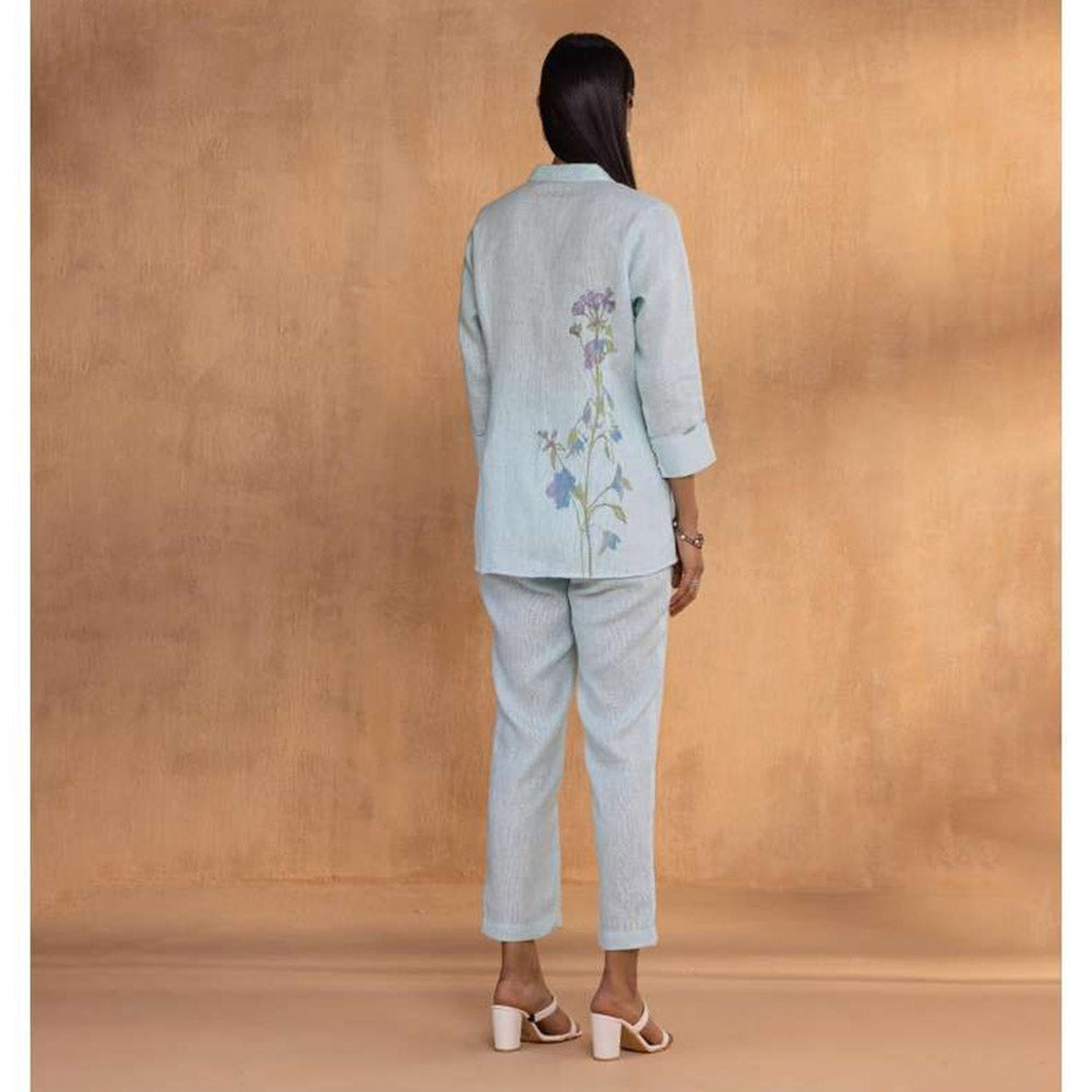 Kaveri Blue Watercolour Woods Co-Ord (Set of 2)