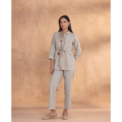 Kaveri Grey Watercolour Woods Co-Ord (Set of 2)