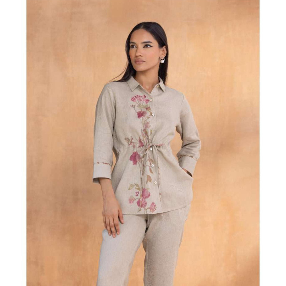 Kaveri Grey Watercolour Woods Co-Ord (Set of 2)
