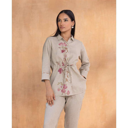 Kaveri Grey Watercolour Woods Co-Ord (Set of 2)