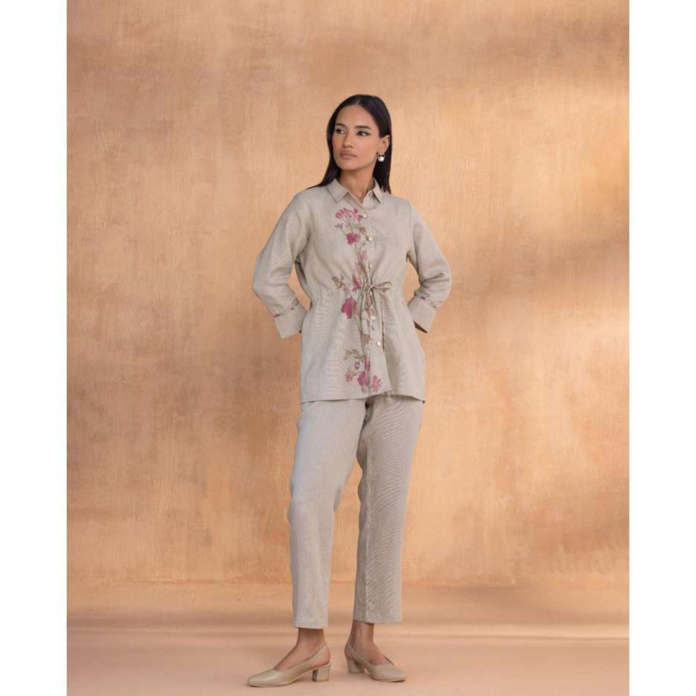 Kaveri Grey Watercolour Woods Co-Ord (Set of 2)