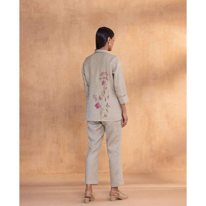 Kaveri Grey Watercolour Woods Co-Ord (Set of 2)