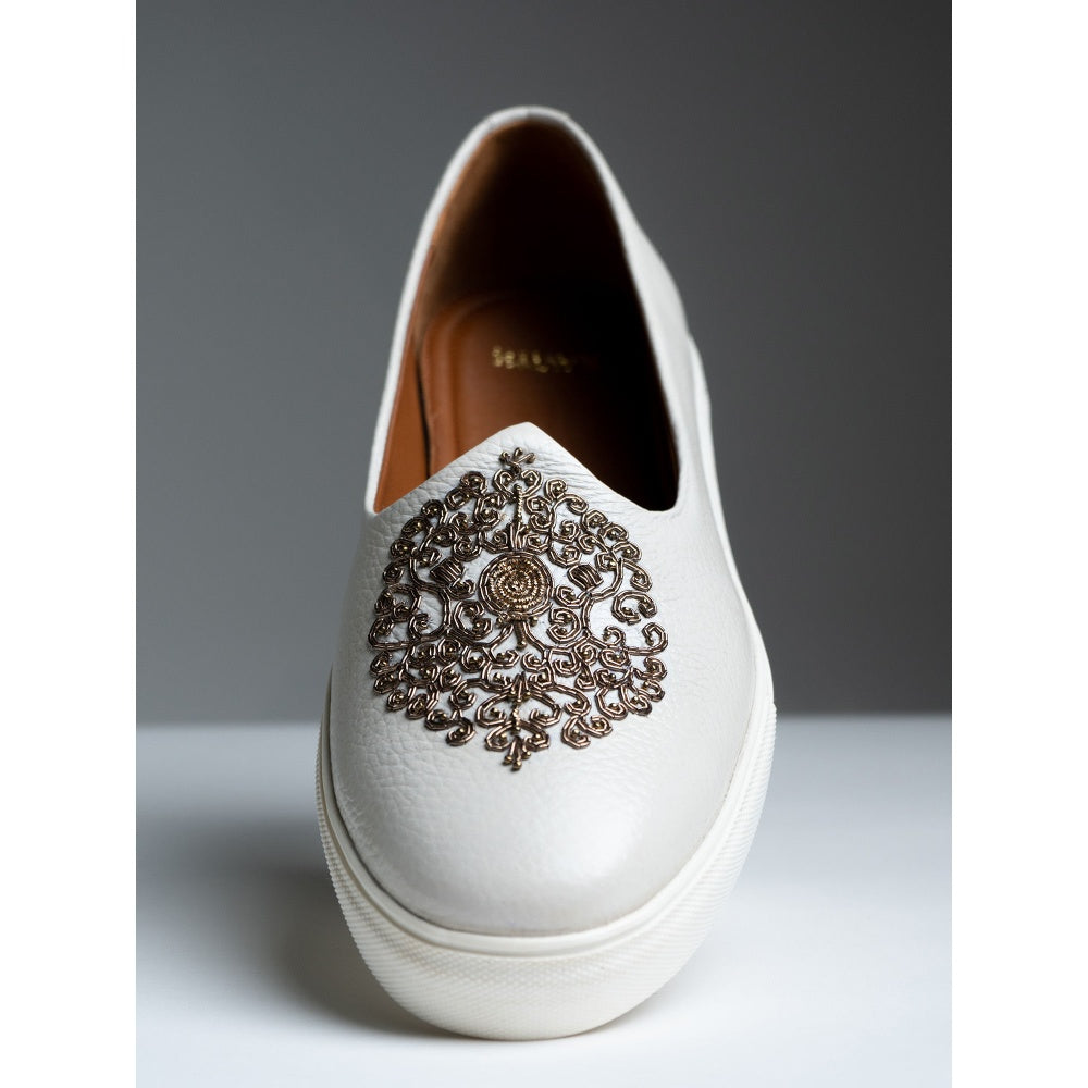 Kavith Sainaani White-Bronze Wedding Sneaker
