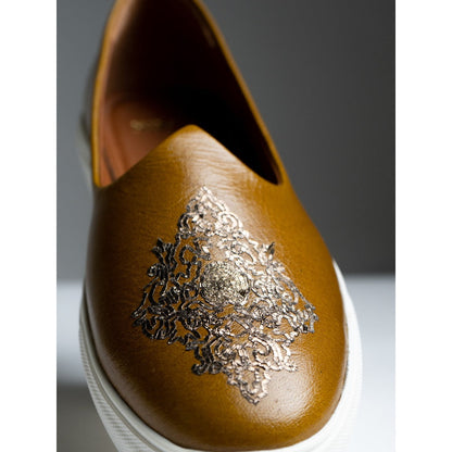 Kavith Sainaani Tan-Gold Wedding Sneaker