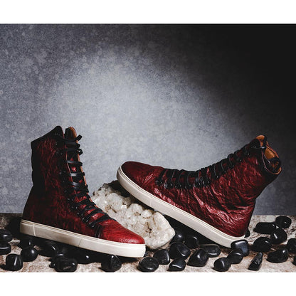 Kavith Sainaani Red Tall Crinkle Sneakers (Pack of 2)