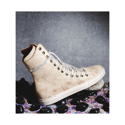 Kavith Sainaani Beige Distressed Tall Sneakers (Pack of 2)