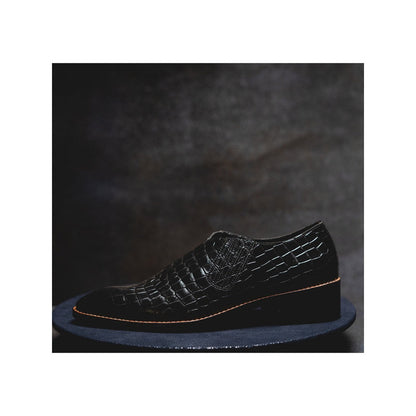 Kavith Sainaani High Ankle Black Croc Jutti