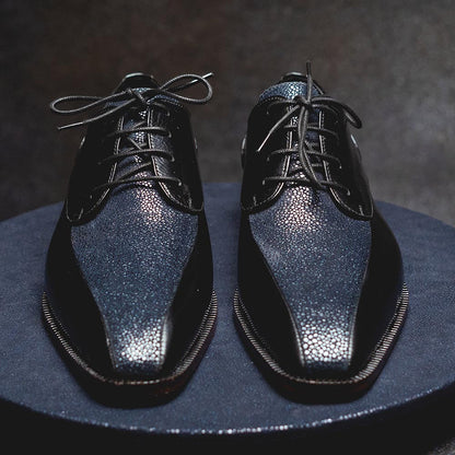 Kavith Sainaani Blue Toe Oxfords